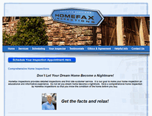 Tablet Screenshot of homefaxinspections.com